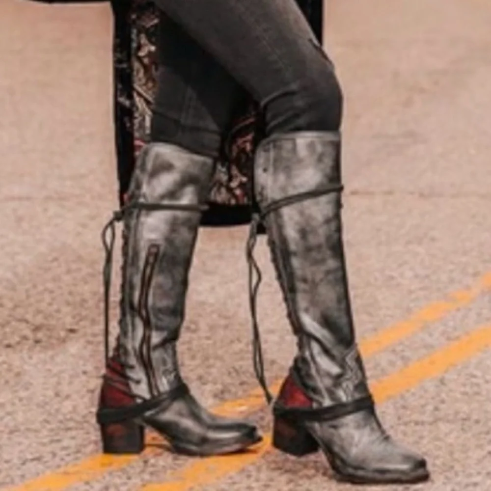 Freebird By Steven Coal Leather Woman Boots size 9